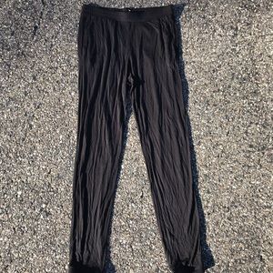 black flowy joggers